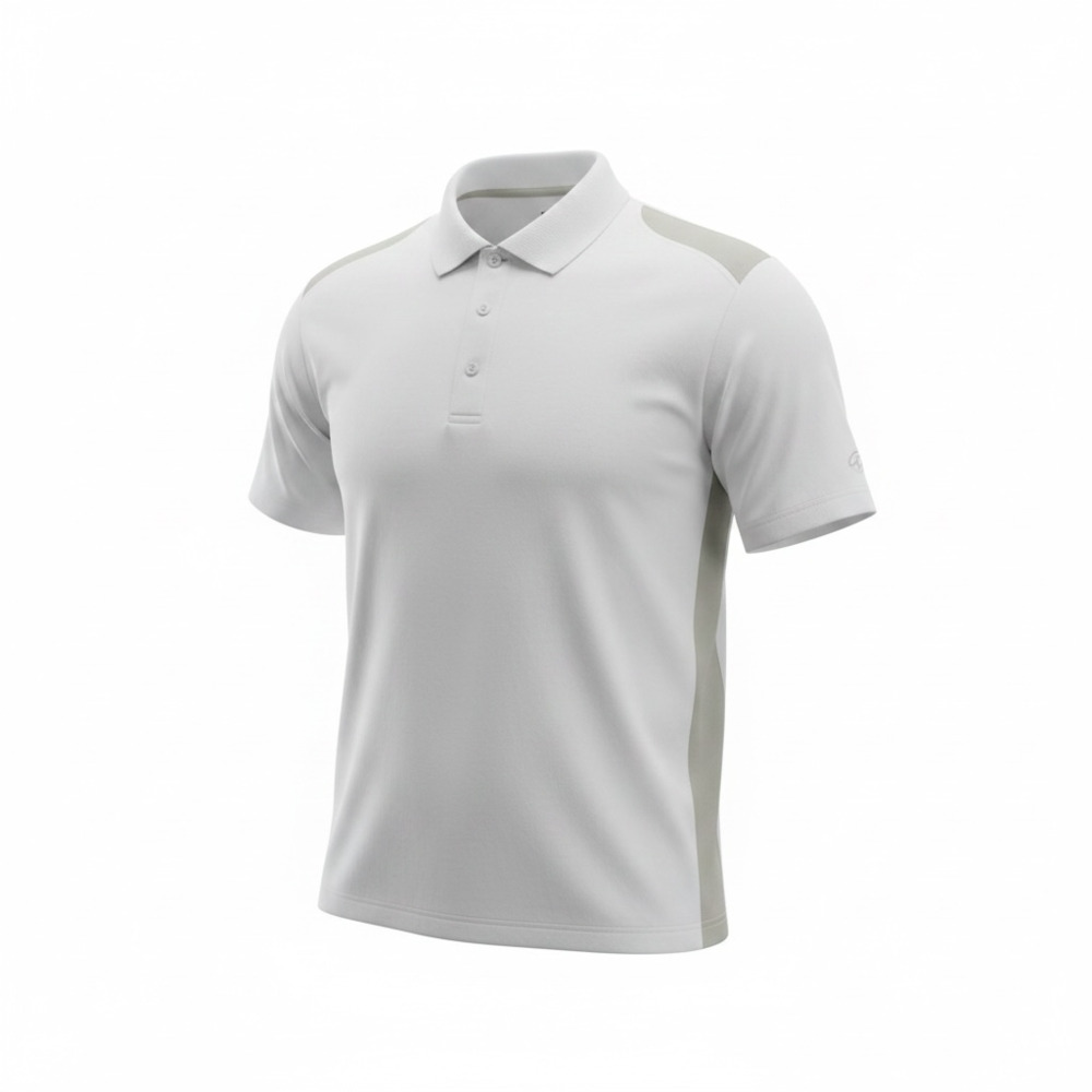 Top Flite Mens Golf Polo Shirt White & Beige Colorblock 2XL XXL Dri Fit Performa